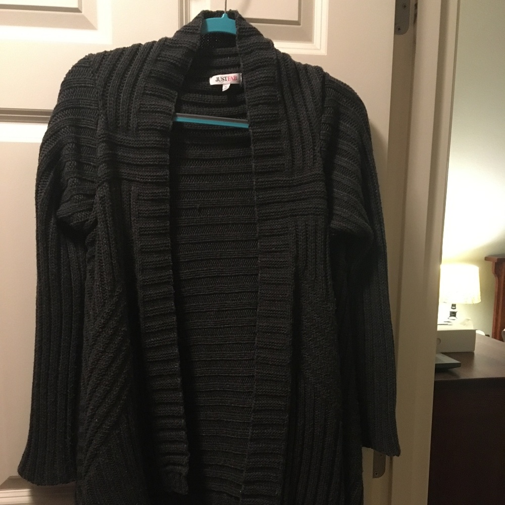 JustFab Drape Front Cardigan